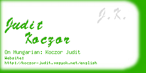 judit koczor business card